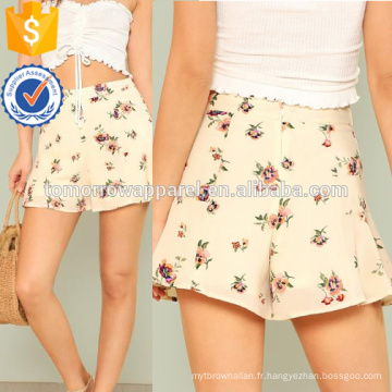 Floral Print Flare Shorts Fabrication de vêtements de mode en gros femmes (TA3019B)